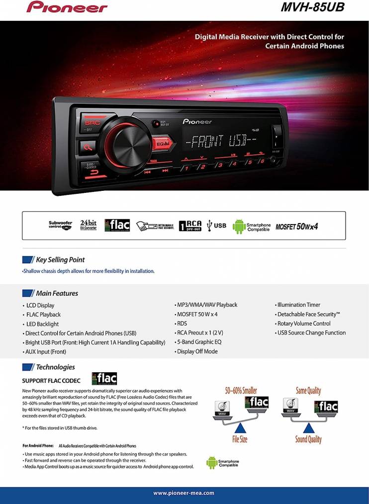 Pioneer MVH-85UB